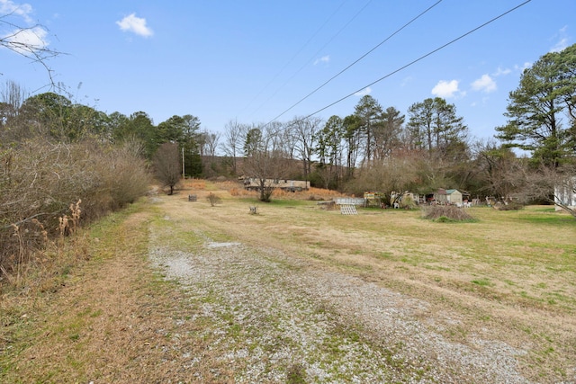 view of yard featuring a rural view