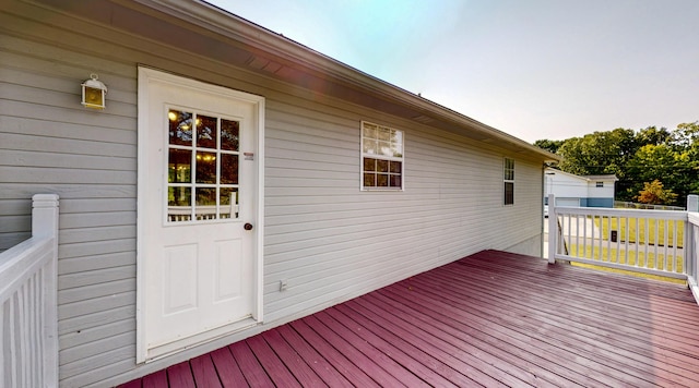 view of wooden deck