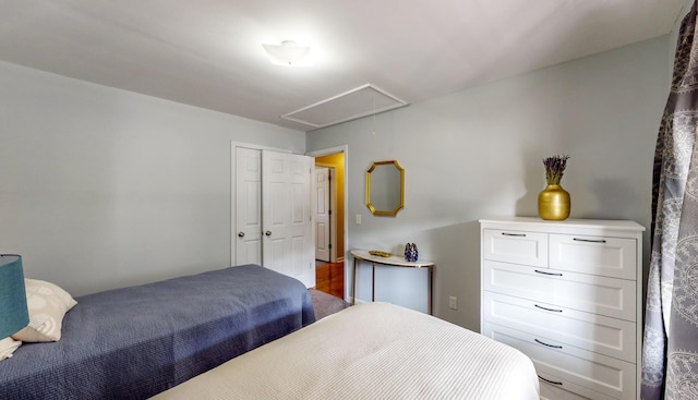 bedroom featuring a closet