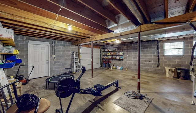 view of basement