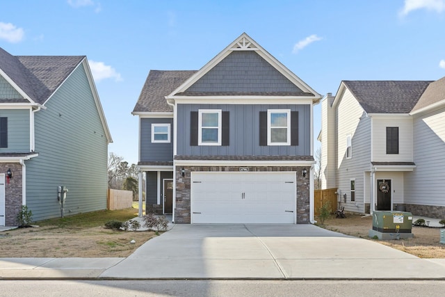 craftsman-style home with a garage