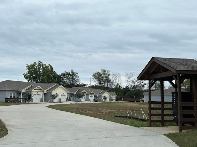 exterior space with a front lawn