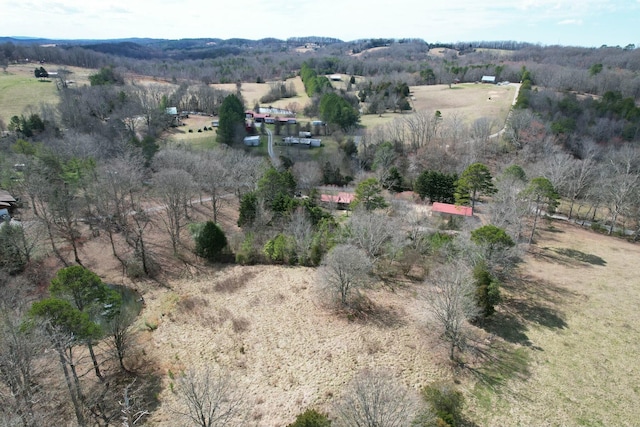 drone / aerial view featuring a rural view