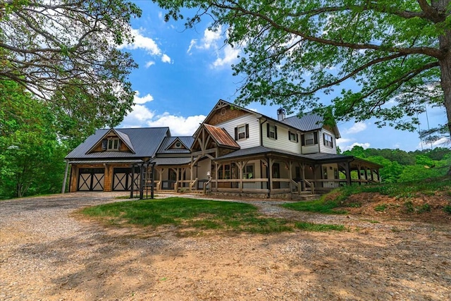 view of front of house featuring covered porch