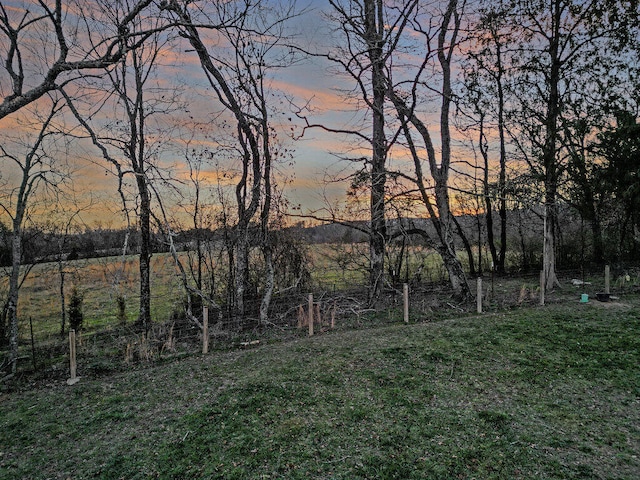 view of nature at dusk