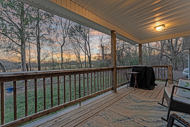 view of deck at dusk