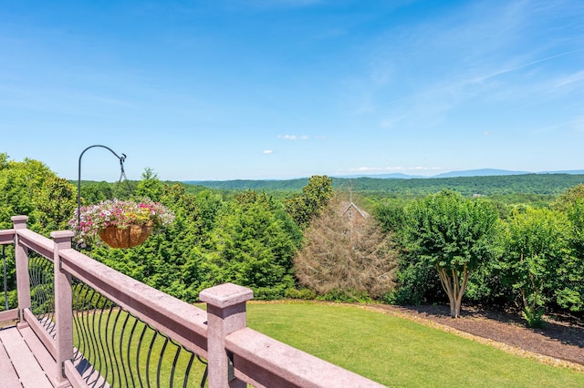 exterior space featuring a mountain view