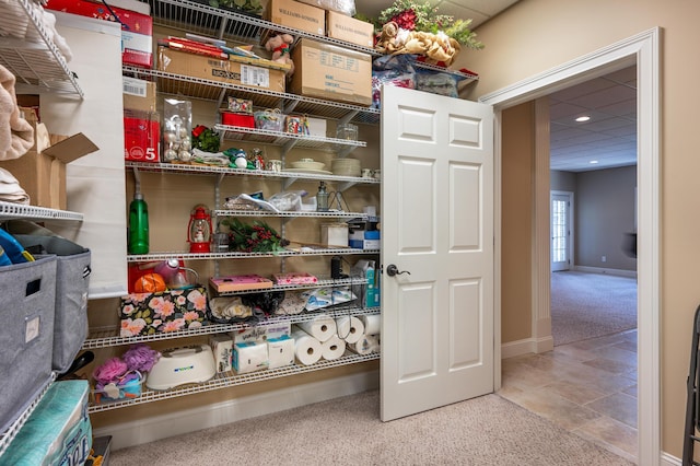 view of storage room