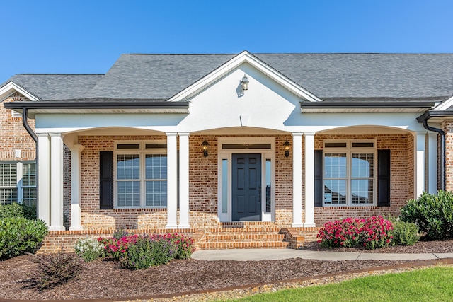 view of front of house featuring covered porch