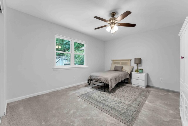 6833 Buck Trail Dr, Harrison, TN 37341 - carpeted bedroom with baseboards and a ceiling fan