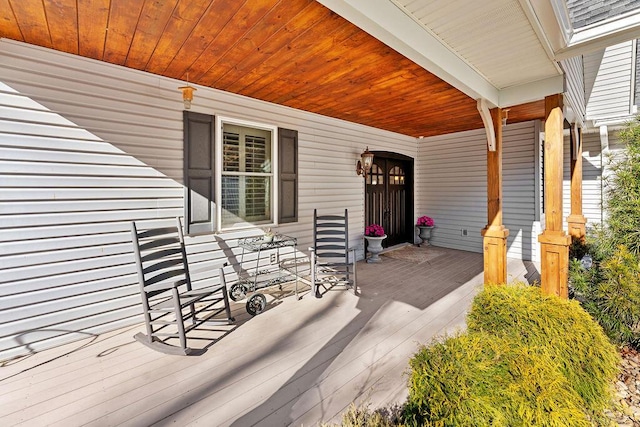 exterior space with covered porch