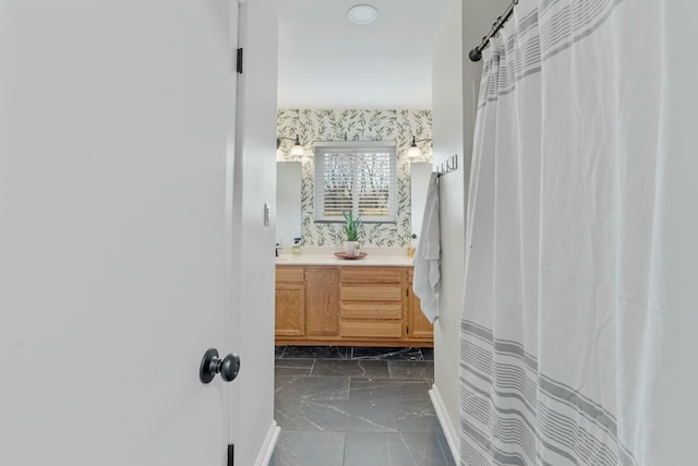 bathroom with vanity