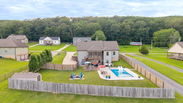 7083 Blue Springs Rd SE, Cleveland, TN 37311 - view of subject property with a pool and a forest