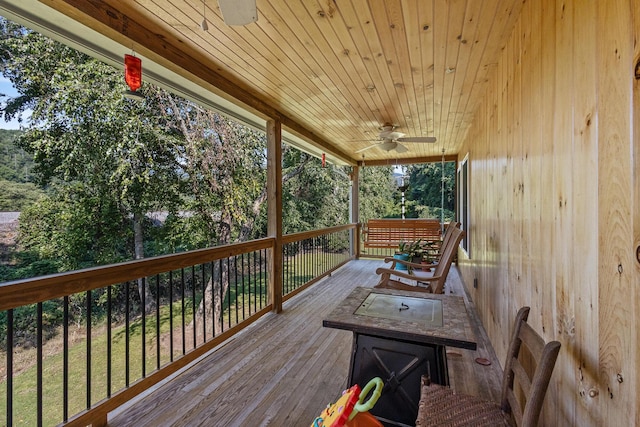 101 Riverview Ln, Reliance, TN 37369 - deck with a ceiling fan