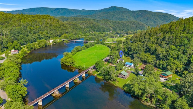 101 Riverview Ln, Reliance, TN 37369 - bird's eye view of a water and mountain view and a notable bridge