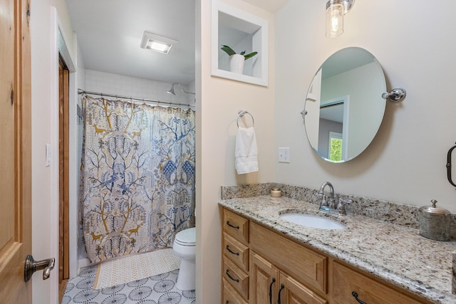 101 Riverview Ln, Reliance, TN 37369 - bathroom featuring vanity and curtained shower