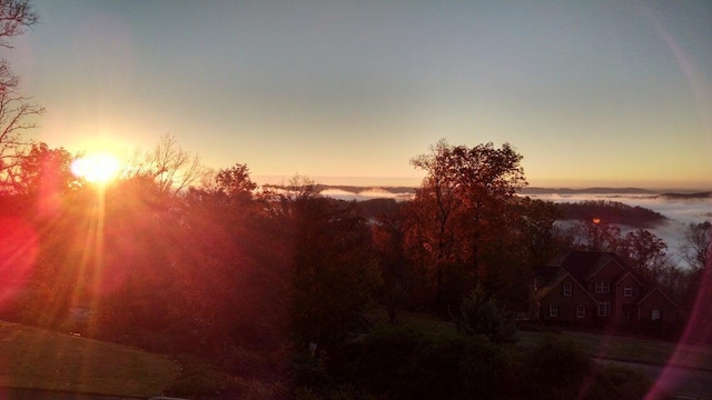 view of nature at dusk