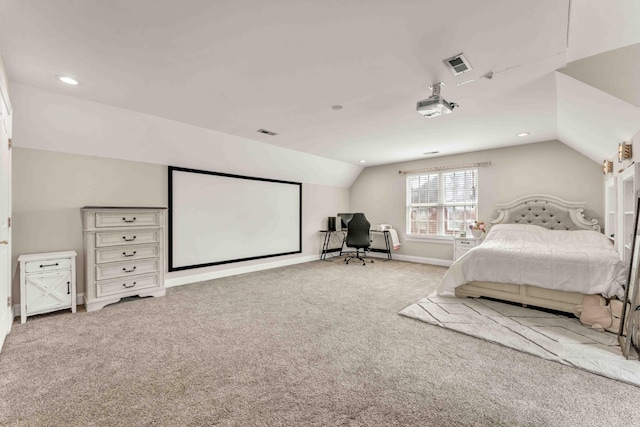 1732 Brookwood Dr NE, Cleveland, TN 37323 - bedroom with carpet flooring, visible vents, and vaulted ceiling