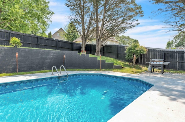 1732 Brookwood Dr NE, Cleveland, TN 37323 - view of pool with a grill, a fenced in pool, and a fenced backyard