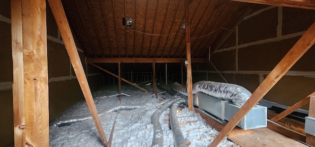 view of attic