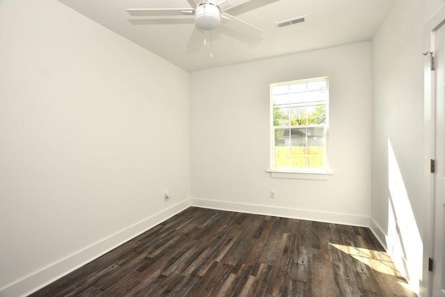 1903 Sharp St, Chattanooga, TN 37404 - empty room with baseboards, dark wood-style flooring, and a ceiling fan