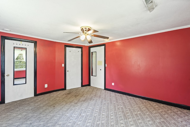 7209 Anthem Trl, Birchwood, TN 37308 - carpeted spare room with ceiling fan and crown molding