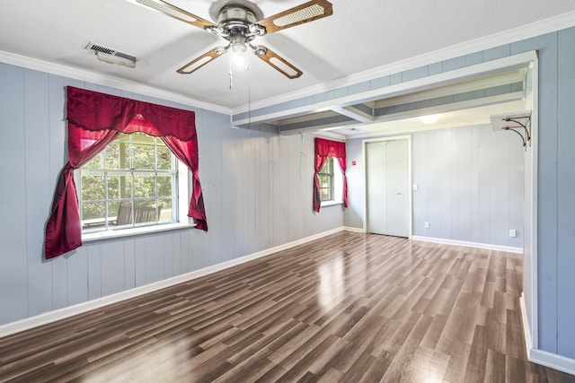7209 Anthem Trl, Birchwood, TN 37308 - unfurnished bedroom with ornamental molding, wood finished floors, and ceiling fan
