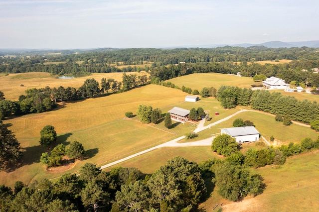 bird's eye view featuring a rural view