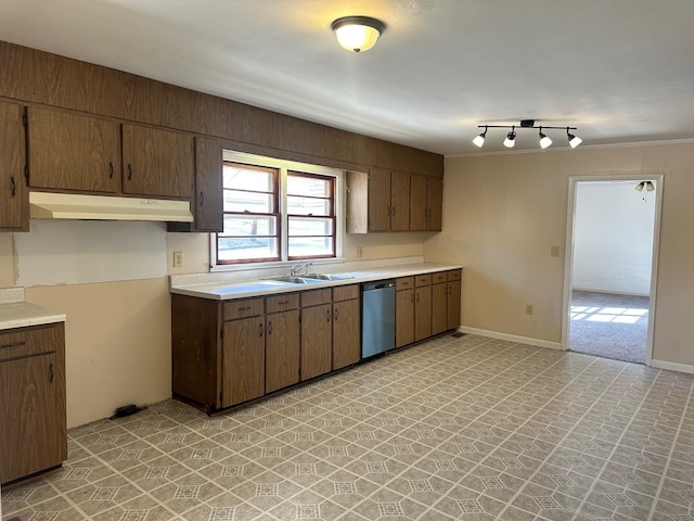 kitchen featuring dishwasher and sink