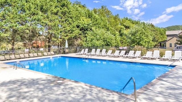 view of pool with a patio