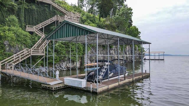 4809 Wind Bluff Cir, Birchwood, TN 37308 - view of dock with stairs and a water view