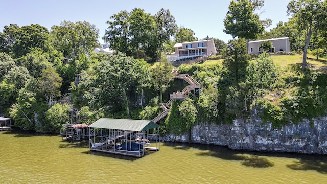 4809 Wind Bluff Cir, Birchwood, TN 37308 - birds eye view of property with a water view
