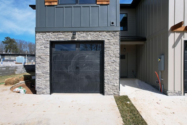 exterior space with concrete driveway