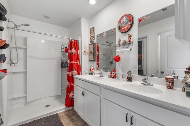 115 Belle Way, Athens, TN 37303 - bathroom with a stall shower, double vanity, and recessed lighting
