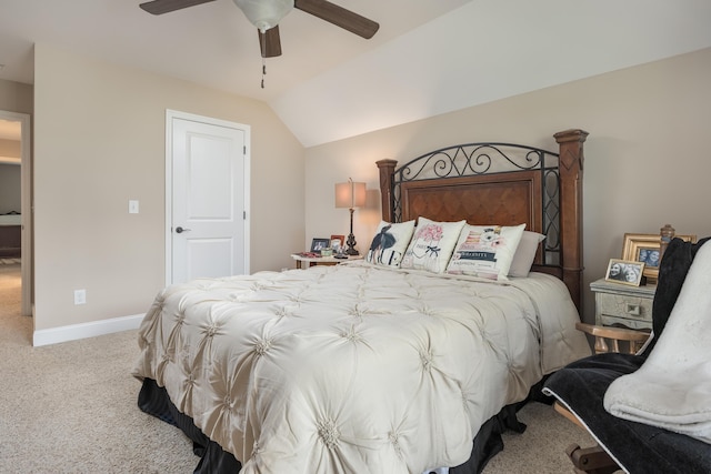1726 Derby Ln NW, Cleveland, TN 37312 - carpeted bedroom featuring lofted ceiling and a ceiling fan