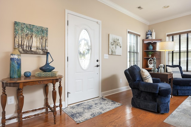 1726 Derby Ln NW, Cleveland, TN 37312 - foyer entrance with crown molding and wood finished floors