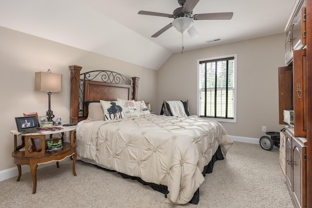 1726 Derby Ln NW, Cleveland, TN 37312 - bedroom featuring light colored carpet, vaulted ceiling, and a ceiling fan
