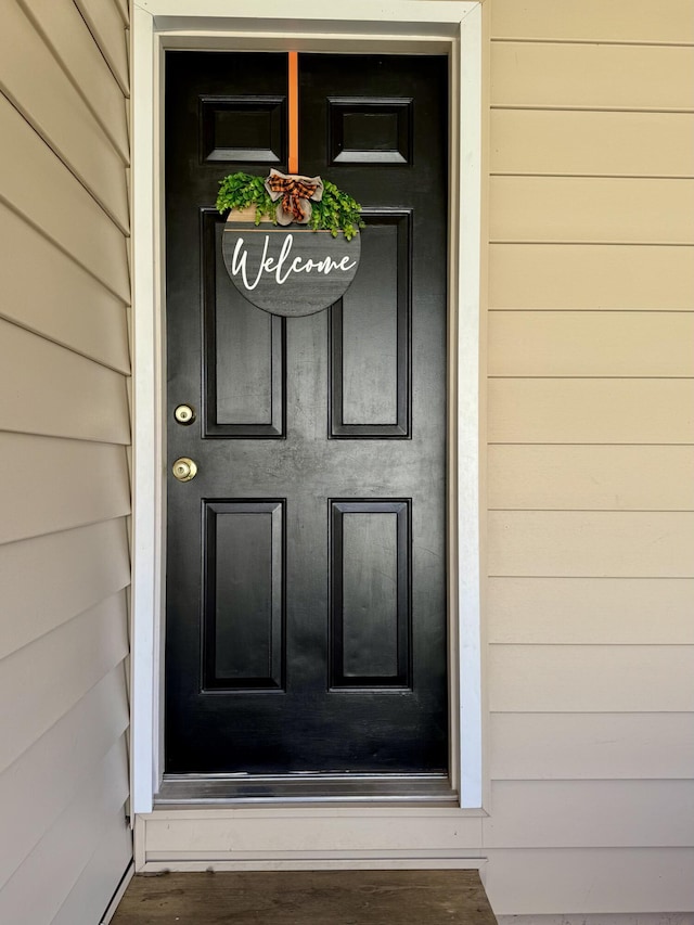 view of doorway to property
