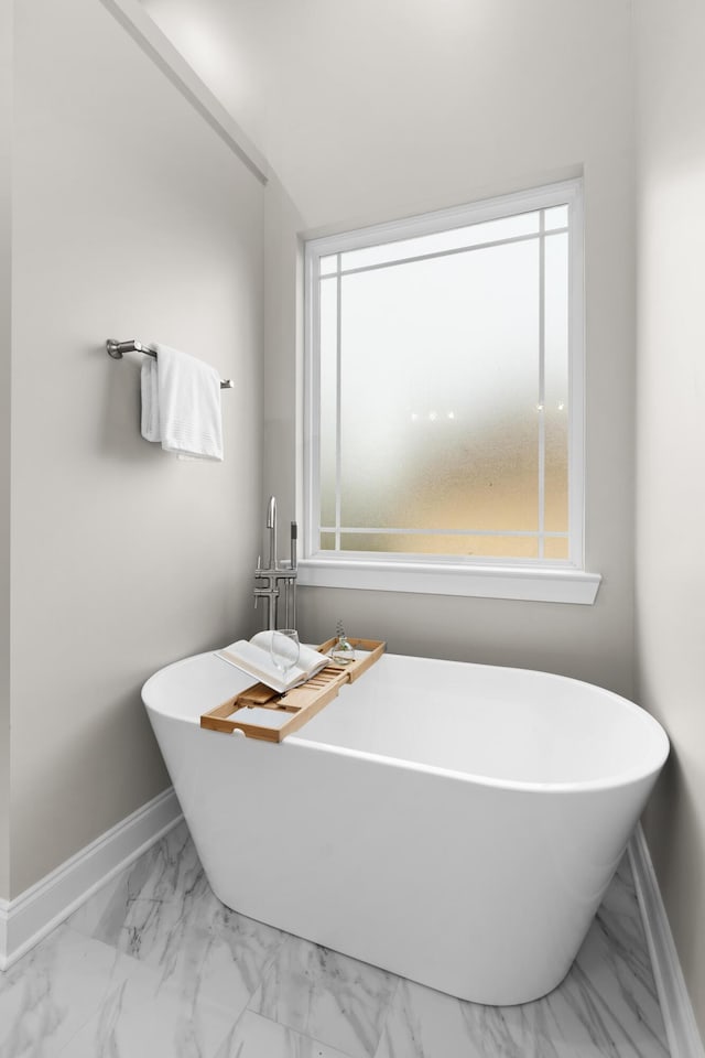bathroom with a bathing tub