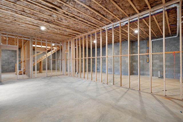 view of basement
