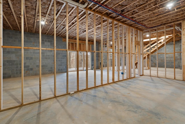 view of basement