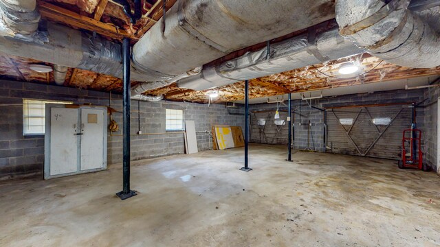 basement featuring a wealth of natural light