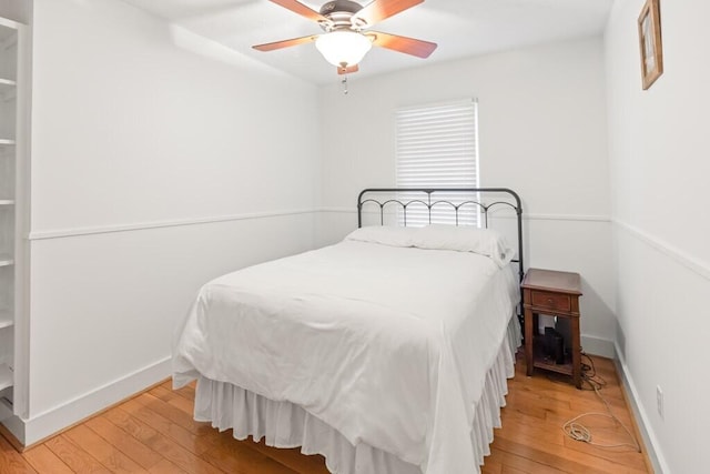 5027 Fanchers Mill Rd, Sparta, TN 38583 - bedroom featuring light wood-type flooring, baseboards, and a ceiling fan