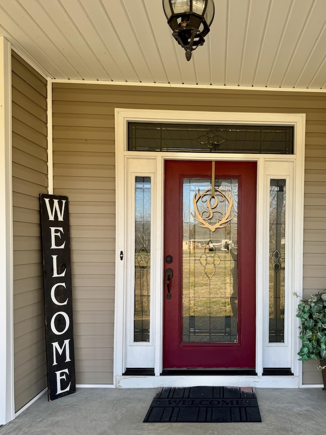 view of doorway to property