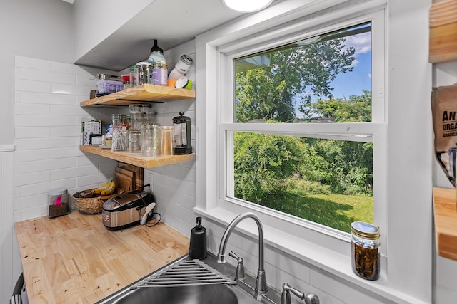 interior space with sink