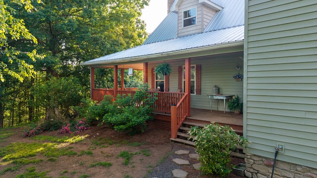 310 Moore Circle Rd, Charleston, TN 37310 - view of front of house featuring metal roof and covered porch