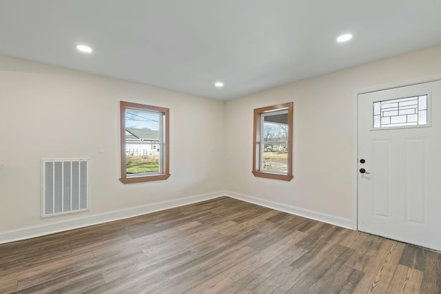 entrance foyer with wood-type flooring