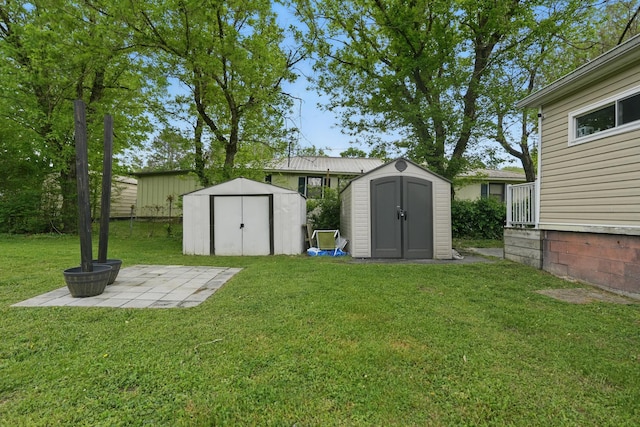 view of shed