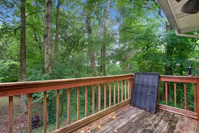 deck with ceiling fan