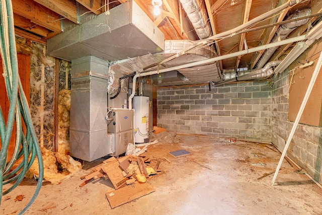 604 Augusta National Way, Knoxville, TN 37934 - unfinished basement with water heater and heating unit
